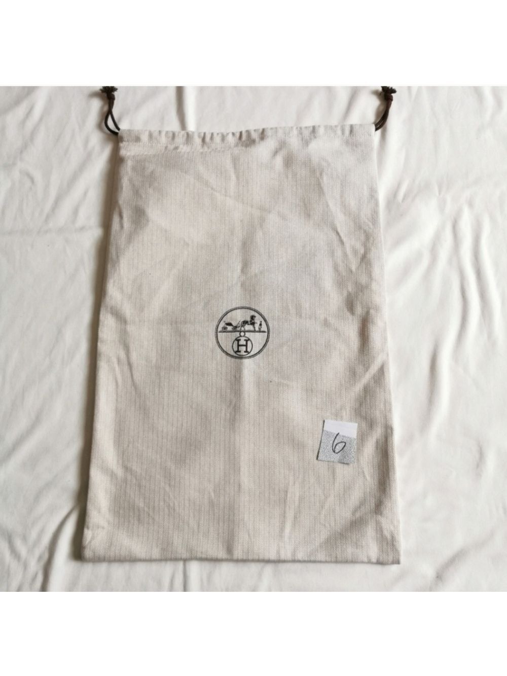 Authentic HERMES Cotton Drawstring Dustbag - Picture 4 of 5